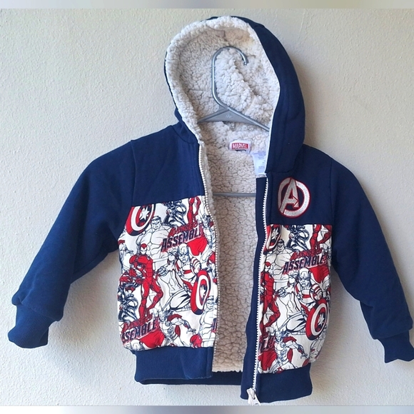 Marvel Hooded Boy's Sweater Full Zip Size 3T - Picture 4 of 10